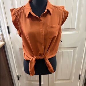Women's Boutique Brown Sleeveless Top